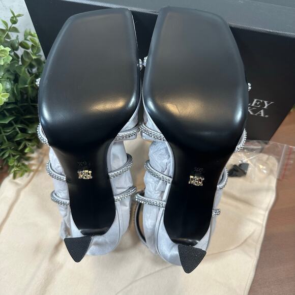 Badgley Mischka Women's Brooke Strappy Bejeweled Stiletto Sandals Heels Size 9.5 - Picture 9 of 11